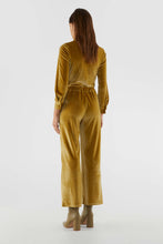 Load image into Gallery viewer, Velvet Stretch Pants - Gold

