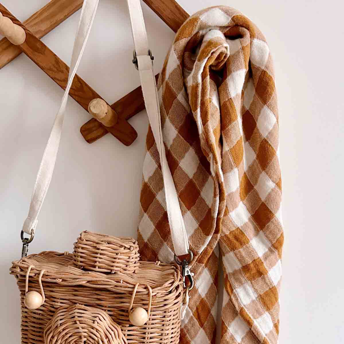 Bianca Scarf - Gingham Caramel