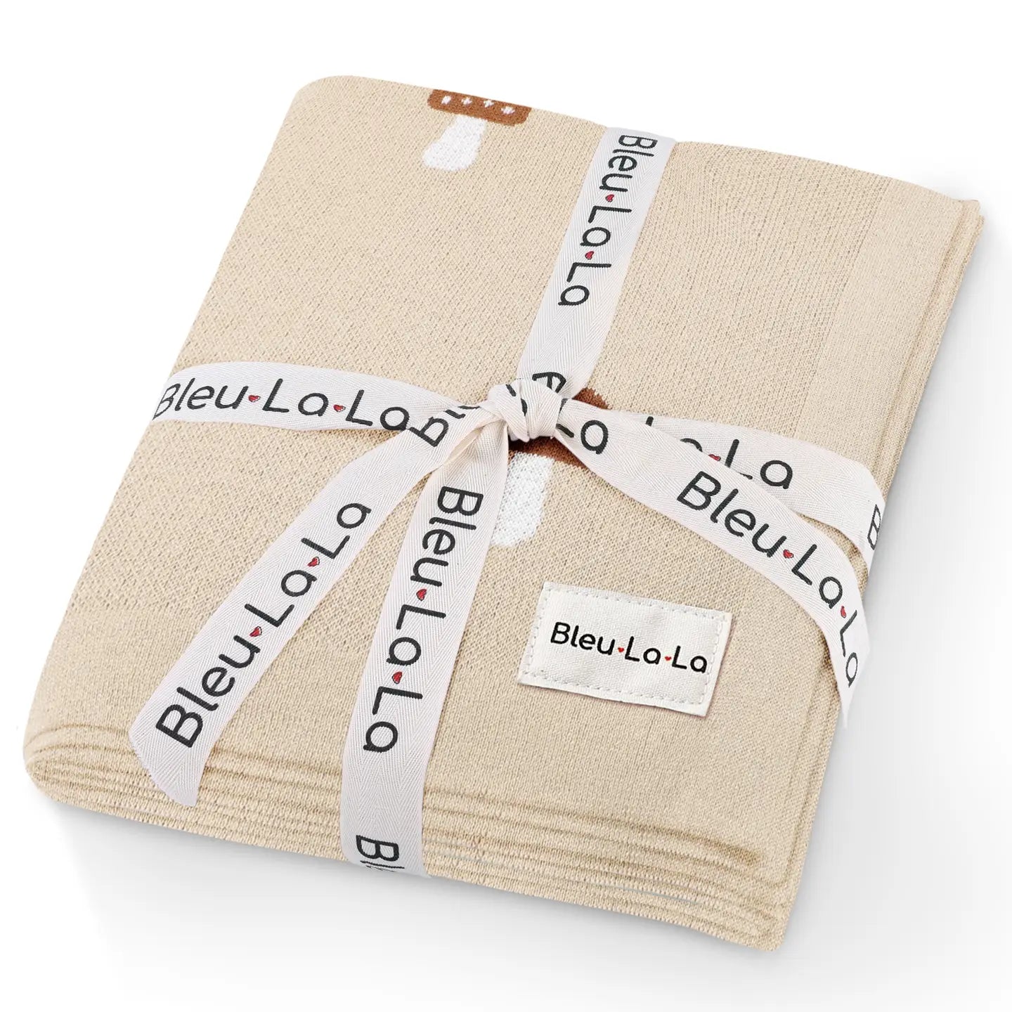 100% Cotton Swaddle Receiving Baby Blanket - Mushroom