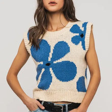 Load image into Gallery viewer, Floral Sweater Vest - Cream
