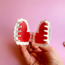 Load image into Gallery viewer, Valetines Laced Hearts Hair Claw
