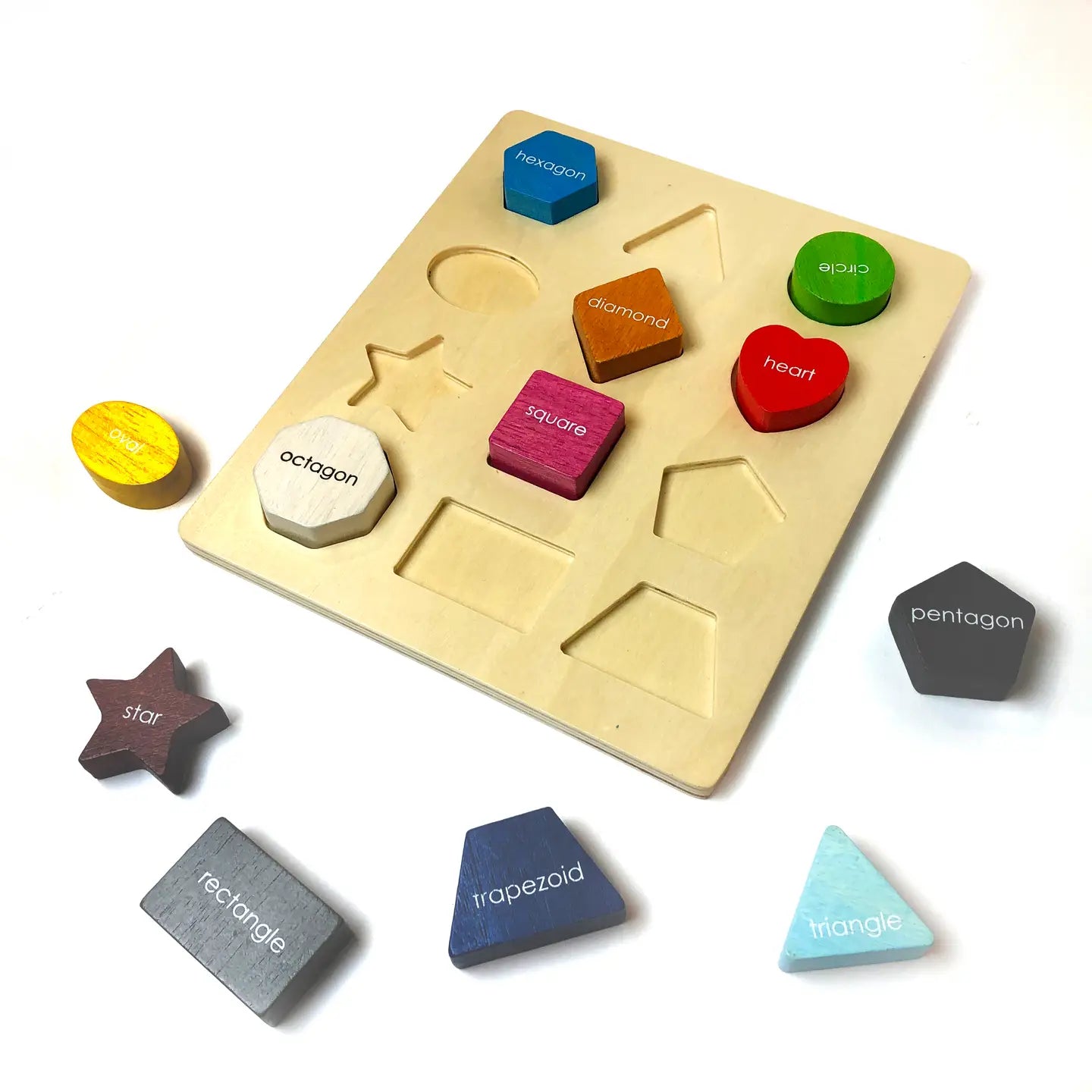 Basic Shape Sorter 12-Piece Educational Toddler Toy & Puzzle