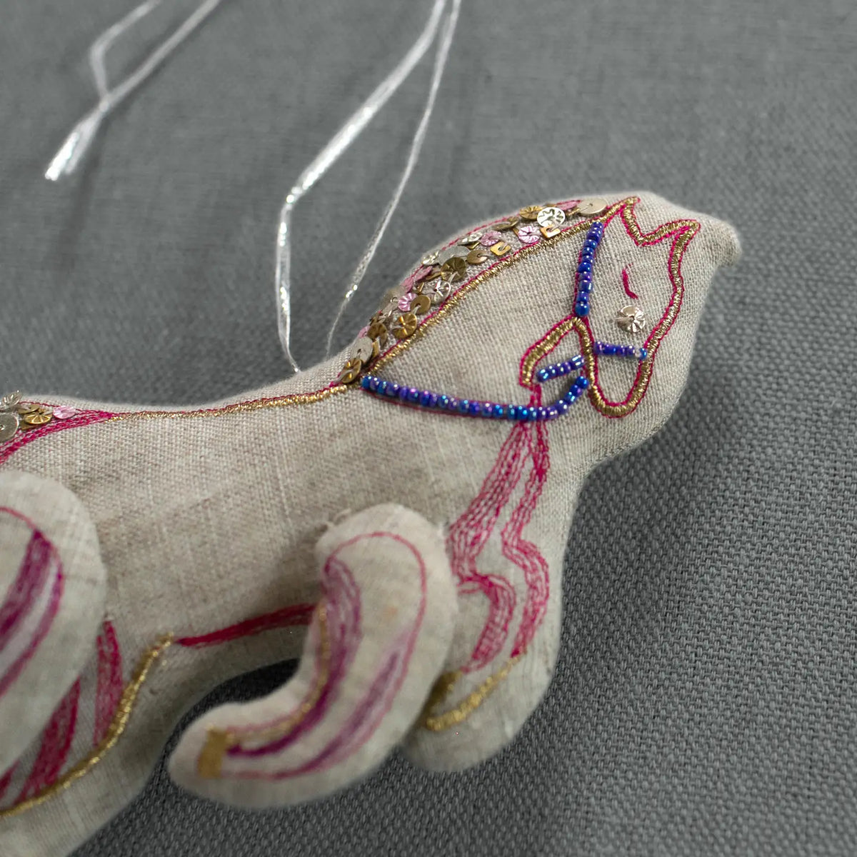 Carousel Pony Horse - Cotton Ornament, Token, Embroidered
