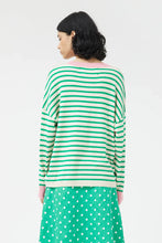 Load image into Gallery viewer, Oversized Green Striped Sweater

