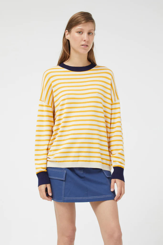Oversized Yellow Striped Sweater