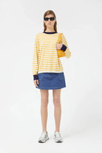 Load image into Gallery viewer, Oversized Yellow Striped Sweater
