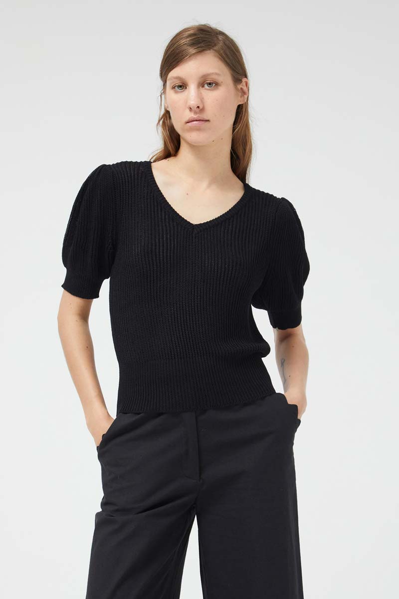 V-Neck Sweater - Black