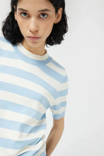Load image into Gallery viewer, Striped Short Sleeve Sweater - Blue
