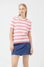 Load image into Gallery viewer, Striped Short Sleeve Sweater - Pink
