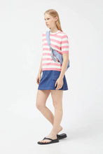 Load image into Gallery viewer, Striped Short Sleeve Sweater - Pink
