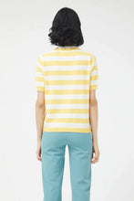 Load image into Gallery viewer, Striped Short Sleeve Sweater - Yellow

