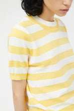 Load image into Gallery viewer, Striped Short Sleeve Sweater - Yellow
