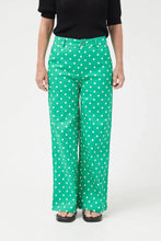 Load image into Gallery viewer, Green Polka Dot Straight Jeans
