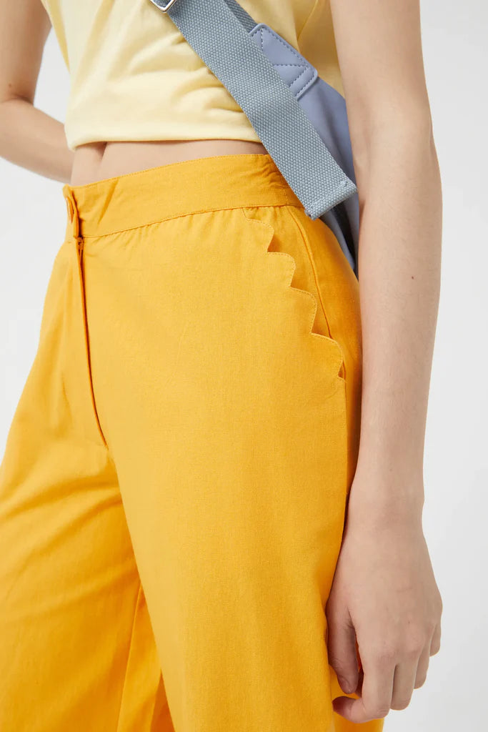 Yellow Straight Pants