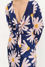 Load image into Gallery viewer, Long Floral Tie Front Dress
