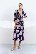 Load image into Gallery viewer, Long Floral Tie Front Dress
