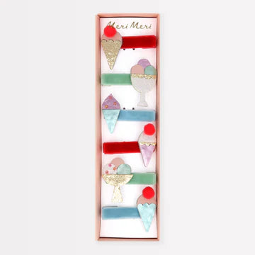 Ice Cream Hair Clips (x6)