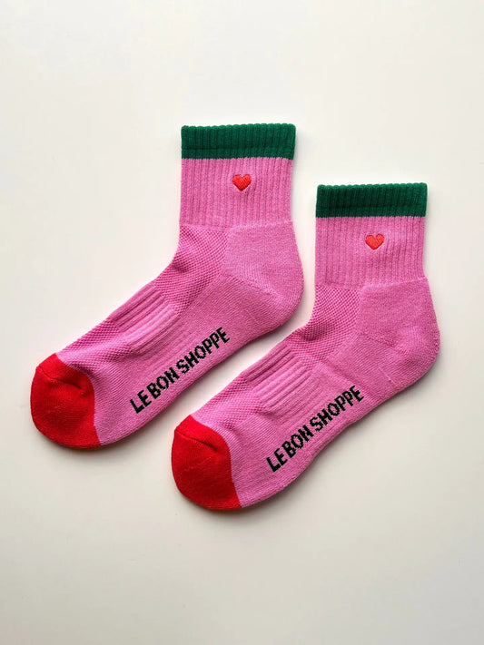 Embroidered Color Block Girlfriend Socks