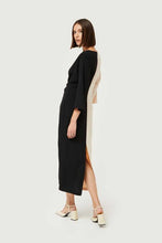 Load image into Gallery viewer, Color Block Long Dress - Black
