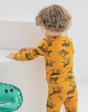 Load image into Gallery viewer, Orange Cheetah Long Sleeve PJs
