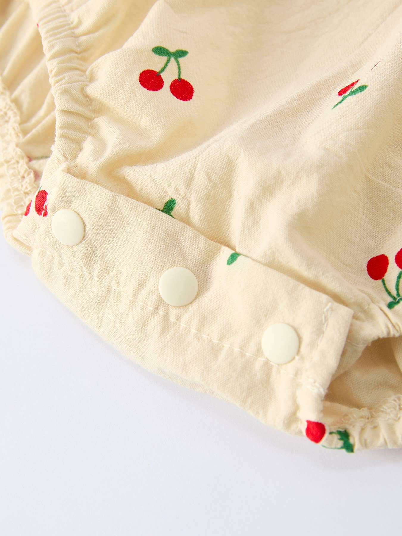 Sweet Cherry Long Sleeve Romper