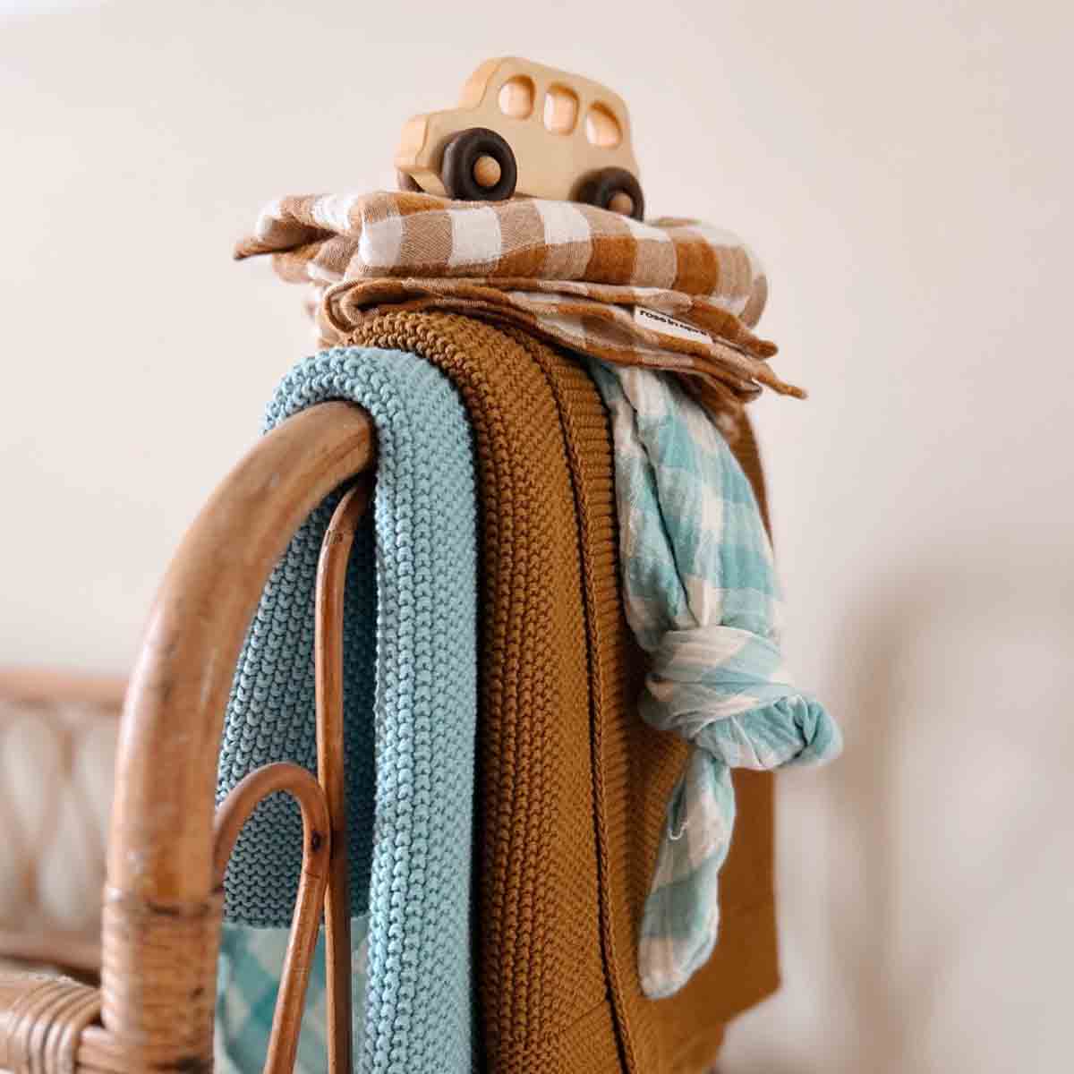 Bianca Scarf - Gingham Caramel