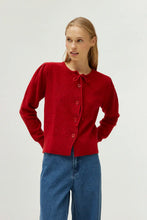 Load image into Gallery viewer, Bow Knit Cardigan - Red
