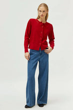 Load image into Gallery viewer, Bow Knit Cardigan - Red
