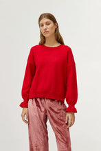 Load image into Gallery viewer, Cuff Detail Sweater - Red
