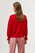 Load image into Gallery viewer, Cuff Detail Sweater - Red
