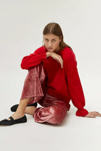 Load image into Gallery viewer, Cuff Detail Sweater - Red
