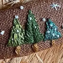 Load image into Gallery viewer, Embroidered Holiday Hair Barrettes - Several Styles
