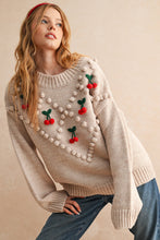 Load image into Gallery viewer, Cherry Popcorn Sweater
