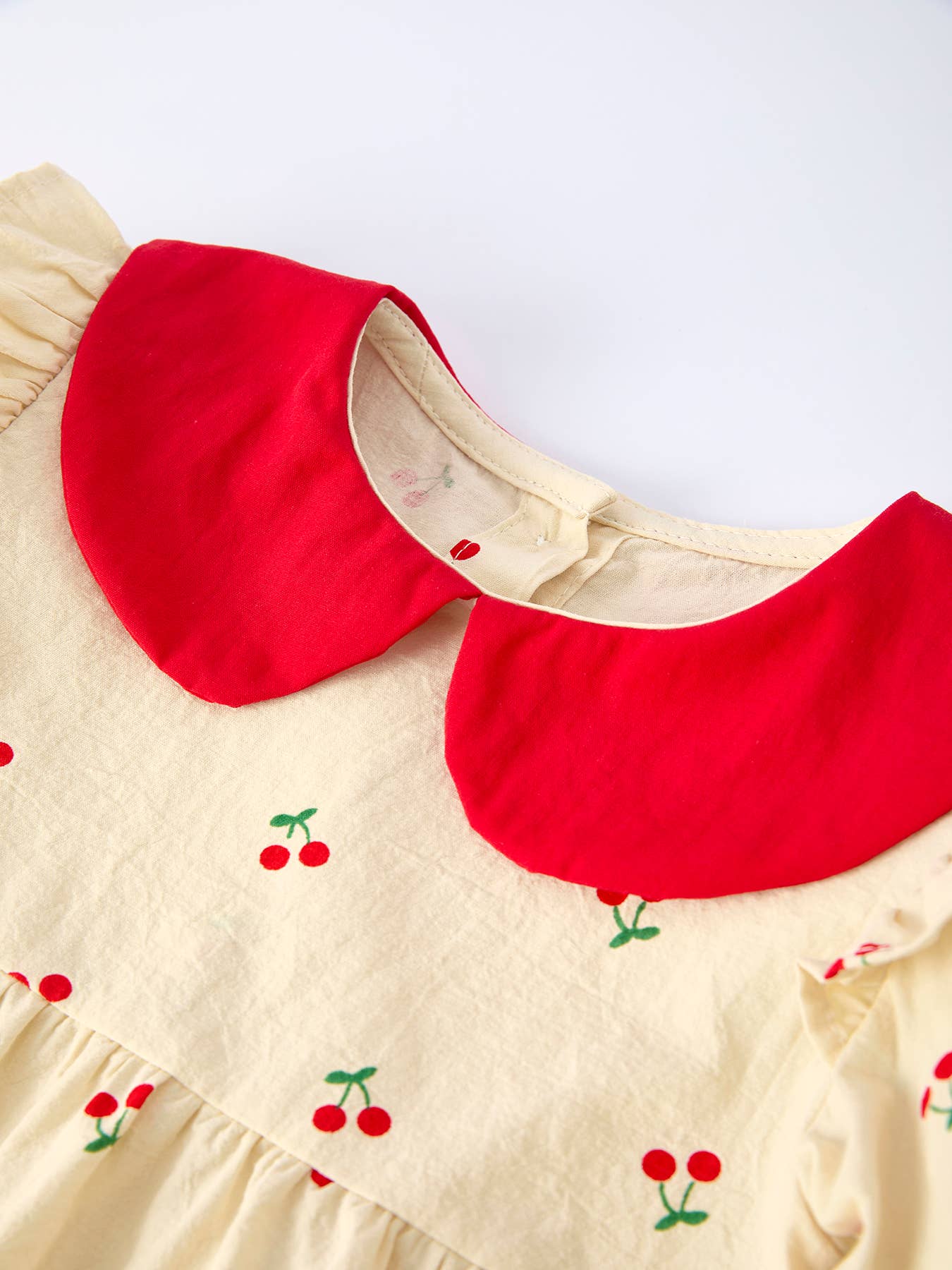 Sweet Cherry Long Sleeve Romper