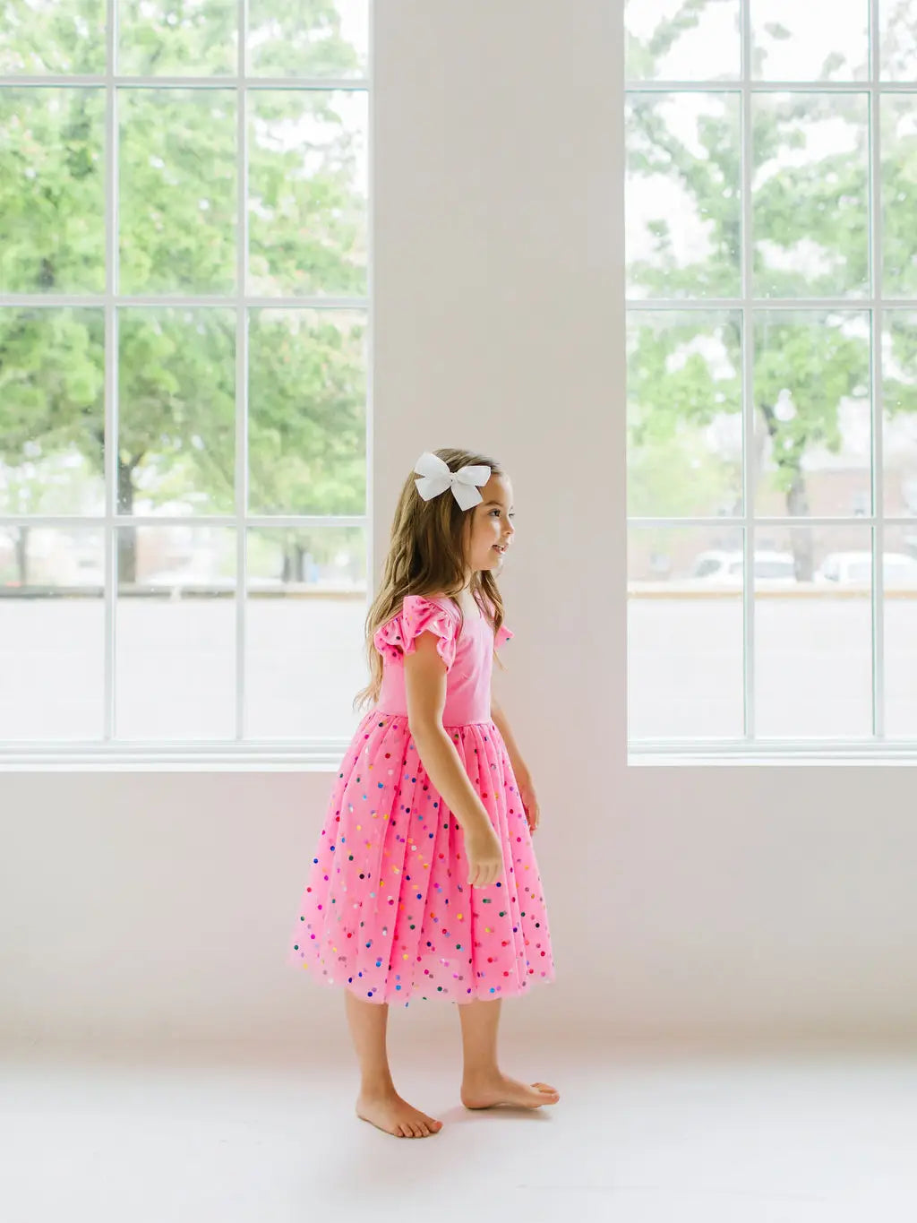 Olivia Dress Pink Confetti