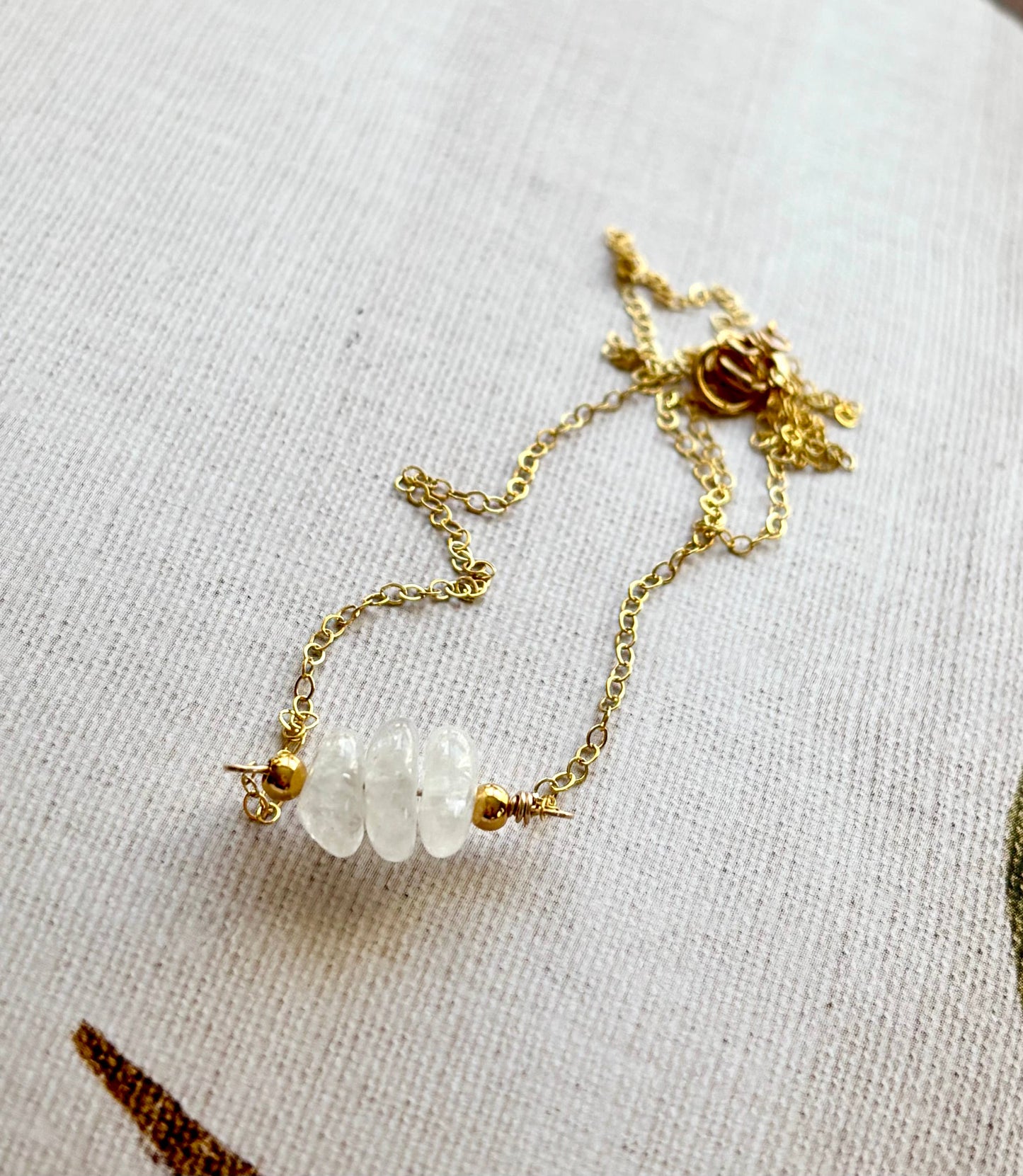 White Moonstone Pendant Necklace