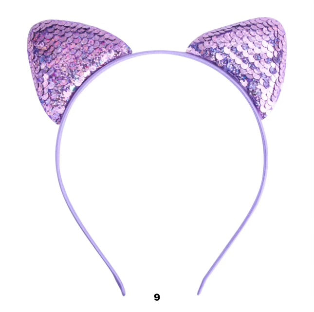 Sequin Cat Ear Headband - Several Colors