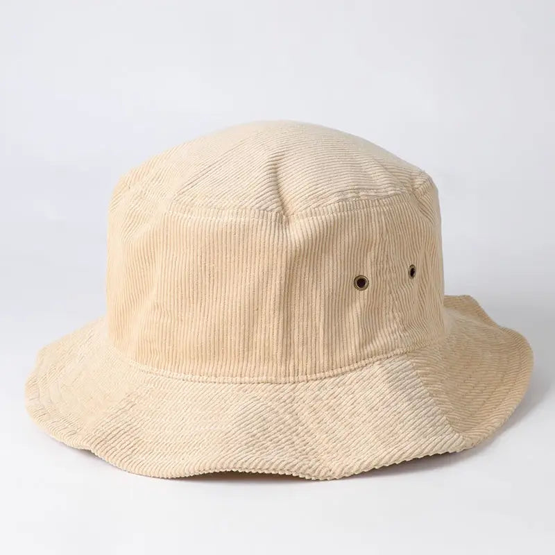Foldable Vintage Corduroy Bucket Hat - Sand