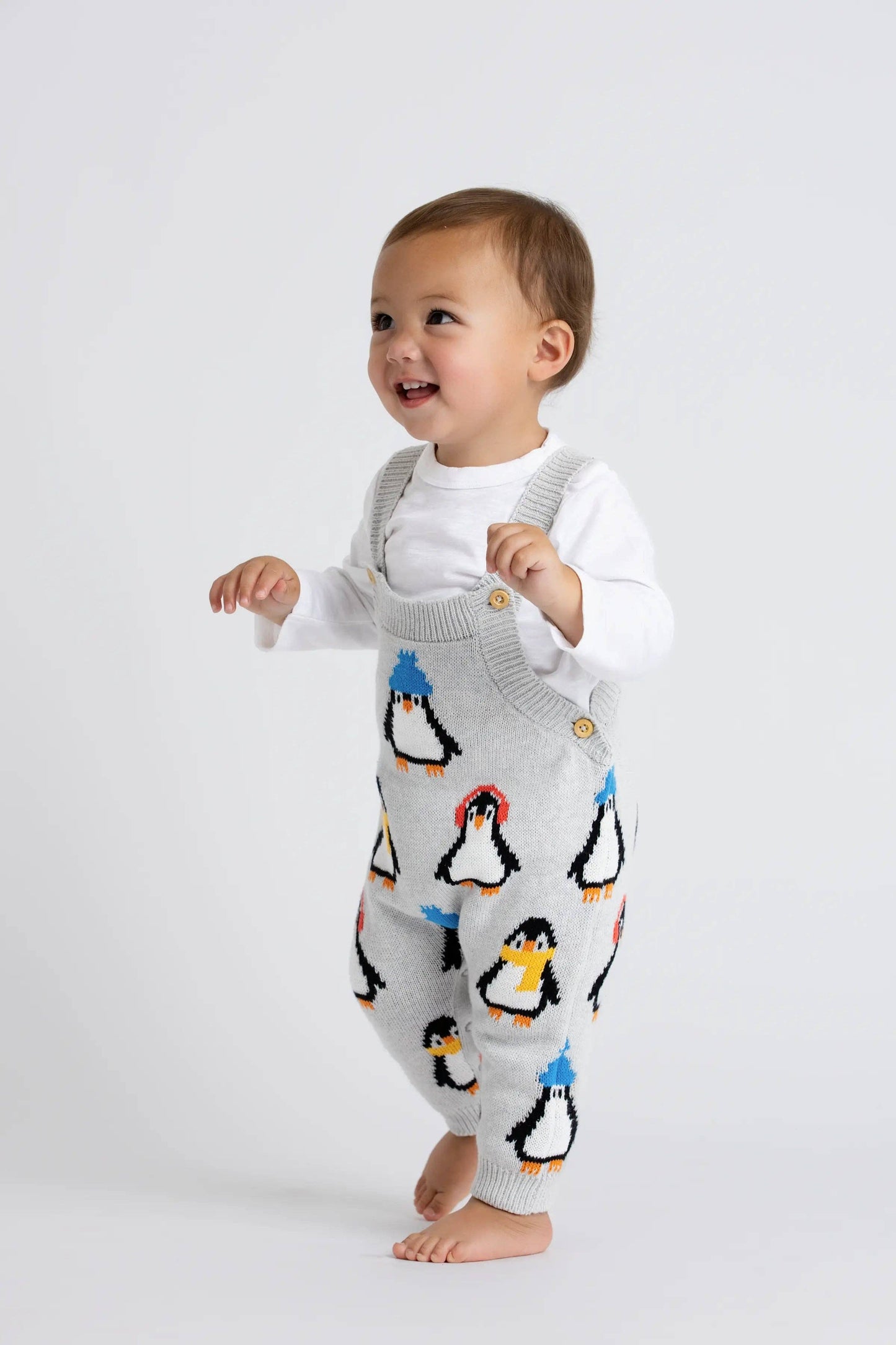Knit Overalls Penguins