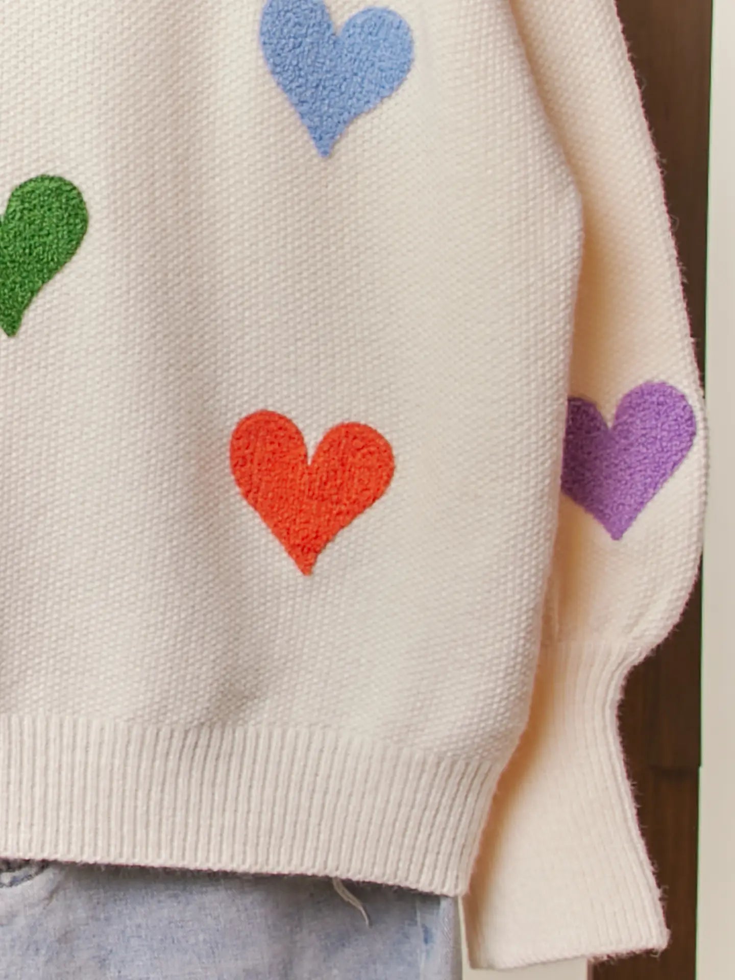 Heart Shaped Patterns Sweater