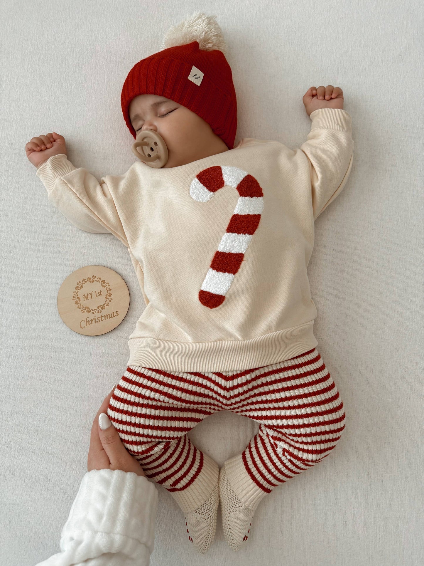 Candy Cane Striped Leggings