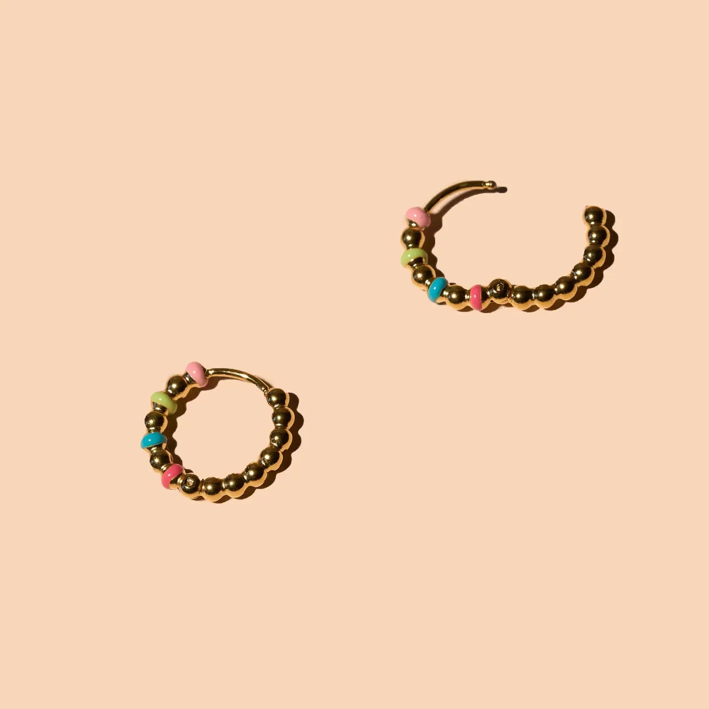 Dippin' Dots Hoops - 18K Gold Plated
