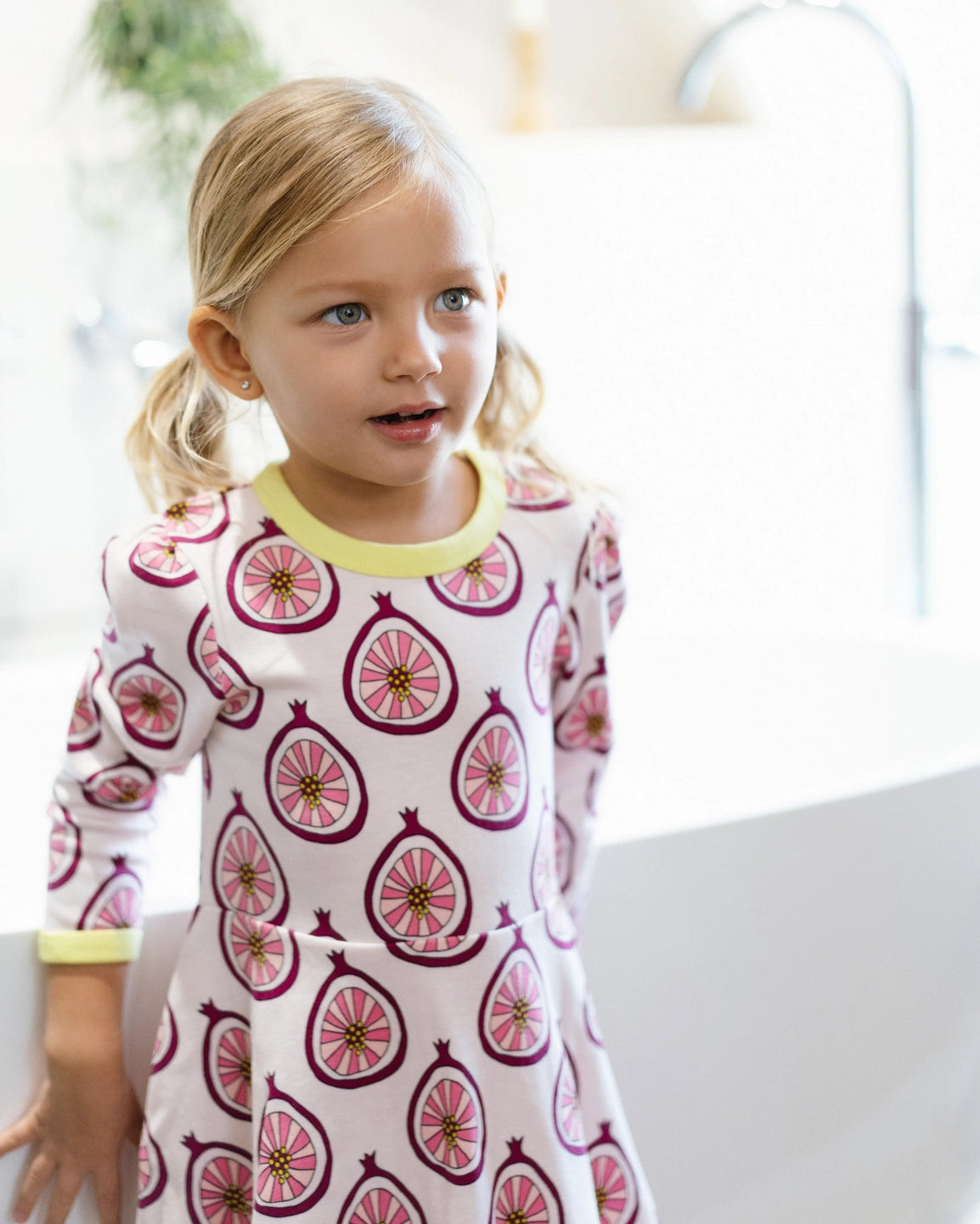 Organic Cotton Mia Dress - Pomegranate