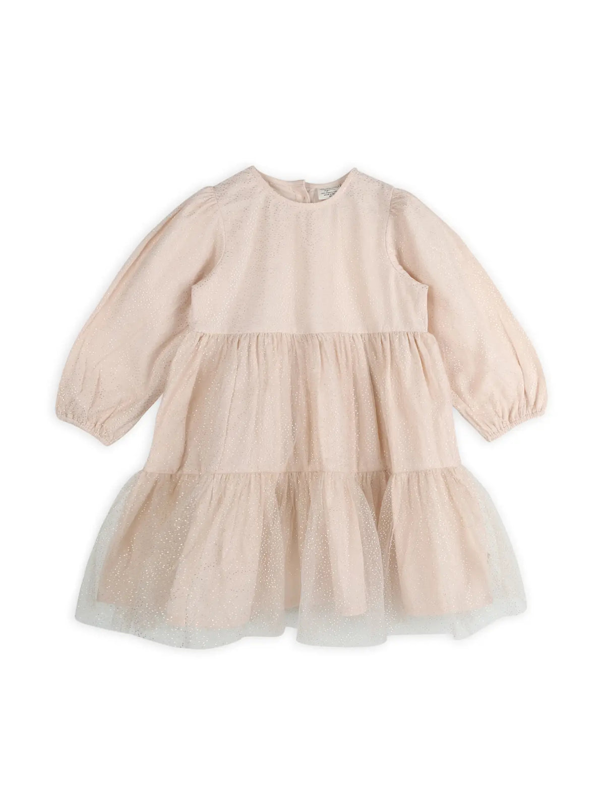 Gabrielle Dotted Tutu Layered Dress - Blush Pink (Organic)