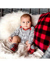 Load image into Gallery viewer, Buffalo Plaid Forest Long Sleeve Bodysuit
