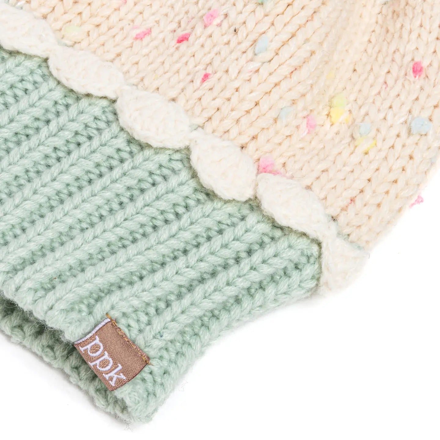 Girls Pastel Cupcake Knit Winter Hat