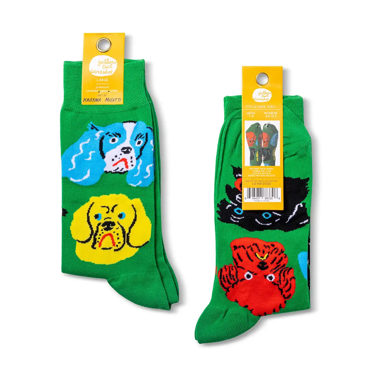 Kristina Micotti Dogs Socks - Small Crew Socks