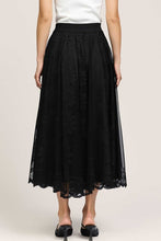 Load image into Gallery viewer, Floral Embroidered Mesh Midi Skirt
