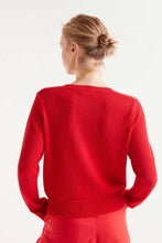 Load image into Gallery viewer, Textured Cardigan - Red
