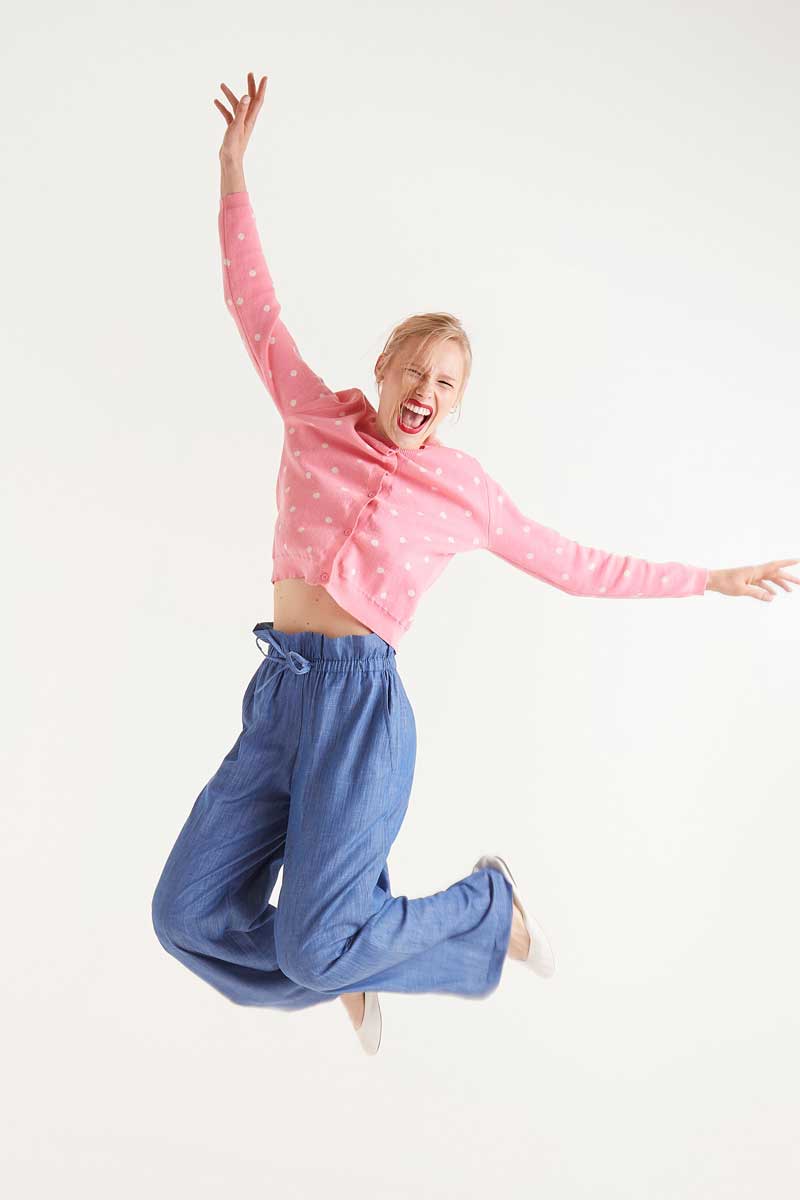 Polka Dot Cardigan - Pink